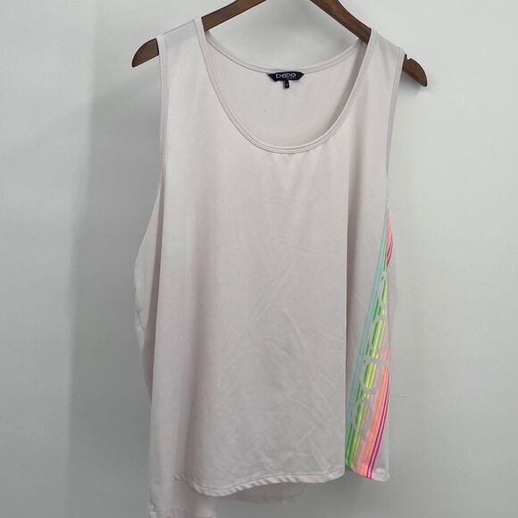 BEBE Sport 2X Rainbow Tank Top - Picture 1 of 5